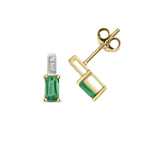 Diamond & Emerald Earrings 